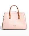 Kate Spade Knott Large Leather Satchel Bag In Chalk Pink Multi