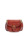 Coach Beat Glovetanned Leather Saddle Crossbody Bag In Black