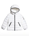 Moncler Bady White Jacket With Hood In 999 Black