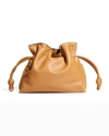 Loewe Flamenco Mini Napa Drawstring Clutch Bag In Warm Desert