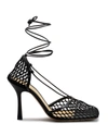 Bottega Veneta Mesh Stretch Sandals In Black