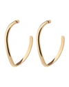 Demarson Mini Calypso Curve Crystal Hoop Earrings In Gold
