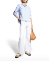 Frank & Eileen Silvio Woven Button-up Shirt In Blue White Stripe