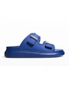 Alexander Mcqueen Hybrid Slide Sandals In Red Silver