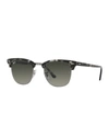 Ray Ban Clubmaster Square Grey Gradient Browline Unisex Sunglasses 0rb3916 133671 52 In Gray Havana