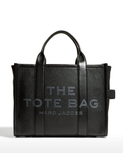 Marc Jacobs The Leather Medium Tote Bag In Twine