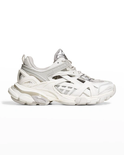 Balenciaga Women's Track 2 Low Top Sneakers In 1291 White/grey