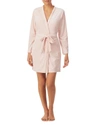 Kate Spade Embossed Velour Short Robe In Srose/pt