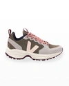 Veja Venturi Panelled Suede Sneakers In Kaki Sable Oxford