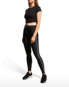 Alo Yoga Adapt Alosoft Short Sleeve Crop Top In Black