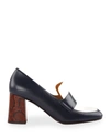 CHIE MIHARA PIRIPI MIXED LEATHER LOAFERS,PROD243960095