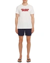 Orlebar Brown Sammy Ob Towelling T-shirt In Cloud/rescue Red