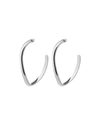 Demarson Medium Calypso Curve Hoop Earrings, Silver