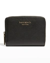 Kate Spade Spencer Leather Zip Card Case In Black