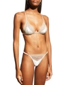 Kiki De Montparnasse Silk Blend Tiered Soft Triangle Bra In Ivorysucre 120