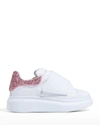 ALEXANDER MCQUEEN GIRL'S OVERSIZED GLITTER GRIP-STRAP SNEAKERS, TODDLER/KIDS,PROD244180016