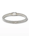 LAGOS SILVER CAVIAR DIAMOND X BRACELET, 6 MM,PROD222150042