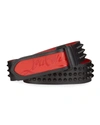 Christian Louboutin Men's Loubi Sneaker Spiked Belt In Sunrise/loubi