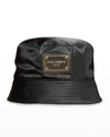 DOLCE & GABBANA MEN'S FISHERMAN PLAQUE BUCKET HAT,PROD244110454