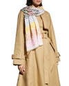 Loewe Fringed Printed Wool, Silk And Cashmere-blend Scarf In Multicolor Carame
