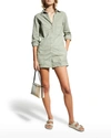 Frank & Eileen Ireland Long-sleeve Playsuit Romper In Sage