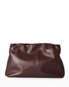 The Row Large Bourse Leather Crossbody Bag In Eppld Eggplant