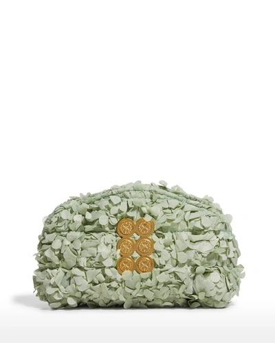 Kooreloo Mini Bloom Clutch Bag In Emerald