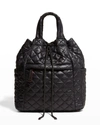 Mz Wallace Metro Small Quilted Backpack Bag In Black