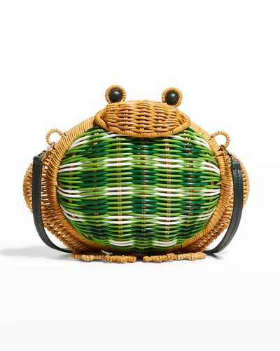 Kate Spade Wicker Frog Shoulder Bag In Green Multi | ModeSens