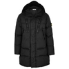 STONE ISLAND BLACK QUILTED CRINKLE REPS SHELL COAT,4085664