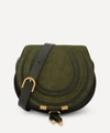 CHLOÉ MARCIE MINI SUEDE SADDLE BAG,000731980