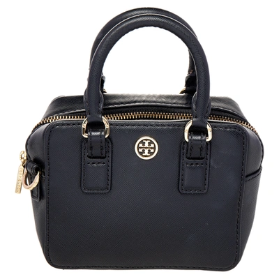 Pre-owned Tory Burch Black Leather Robinson Crossbody Bag