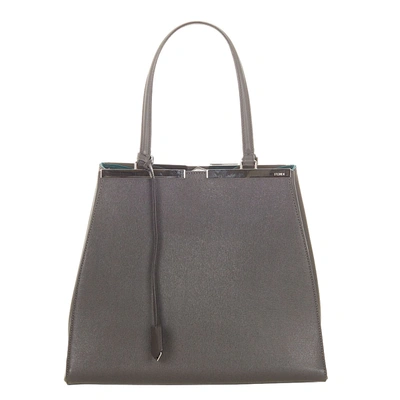 Pre-owned Fendi Grey 3jours Leather Tote Bag