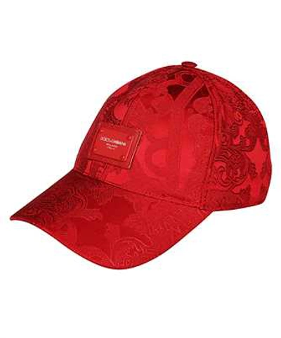 Dolce & Gabbana Floral Jacquard Baseball Cap In Red
