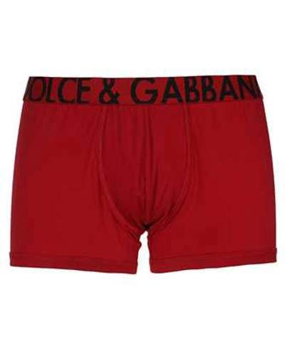 Dolce & Gabbana Stretch Cotton Boxer Briefs In Red