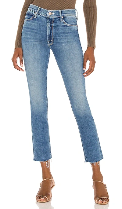 Mother The Dazzler Mid-rise Straight-leg Jeans In Blue