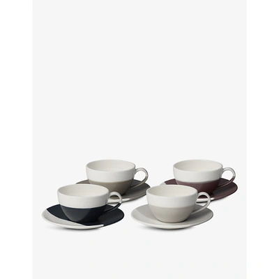 Royal Doulton Coffee Studio Porcelain Cappuccino Cup And Saucer Set Of Four