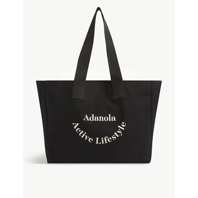 Adanola Active Lifestyle Canvas Tote Bag In Black Nude