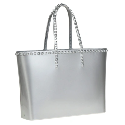 Carmen Sol Angelica Large Tote In Silver