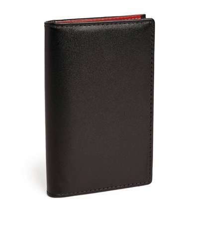 Ettinger Leather Sterling Card Case In Red
