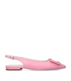 ROGER VIVIER LEATHER GOMMETTE SLINGBACK FLATS,17150151