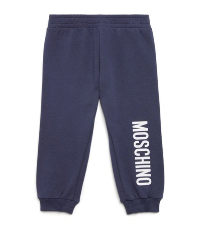 Moschino Babies' Kids Logo Cuffed Sweatpants (3-26 Months) In Blue