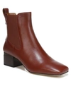 Franco Sarto Waxton Womens Zipper Ankle Boots In Cinnamon Leather