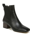 Franco Sarto Waxton Womens Zipper Ankle Boots In Black Leather