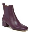 Franco Sarto Waxton Womens Zipper Ankle Boots In Plum Leather