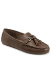 Aerosoles Women's Deanna Driving Style Loafers Women's Shoes In Dark Tan Combo