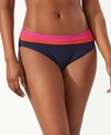 Tommy Bahama Colorblocked Hipster Bikini Bottoms Women's Swimsuit In Navy