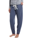 Hue Super-soft French Terry Cuffed Lounge Pants In Vintage Indigo