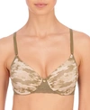 Natori Bliss Perfection Contour Underwire Soft Stretch Padded T-shirt Bra (32d) Women's In Sage Camo Print
