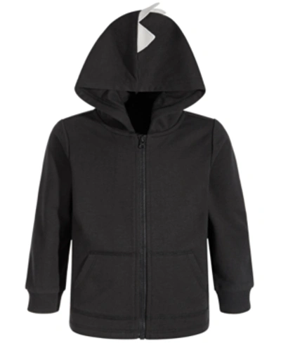 First Impressions Kids' Toddler Boys Zip-up Dino Hoodie, Created For Macy's In Pirate Black